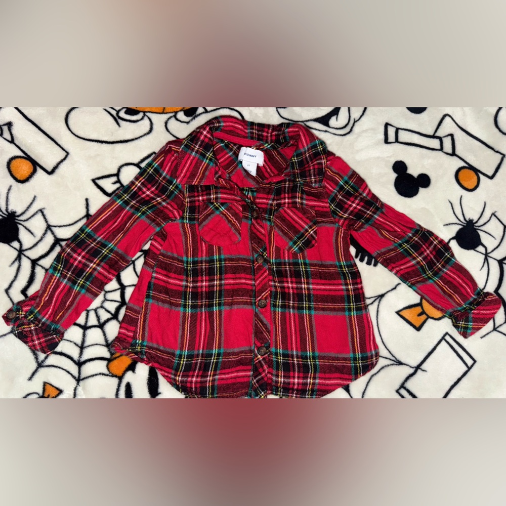 OLD NAVY Plaid Red Kids Shirt